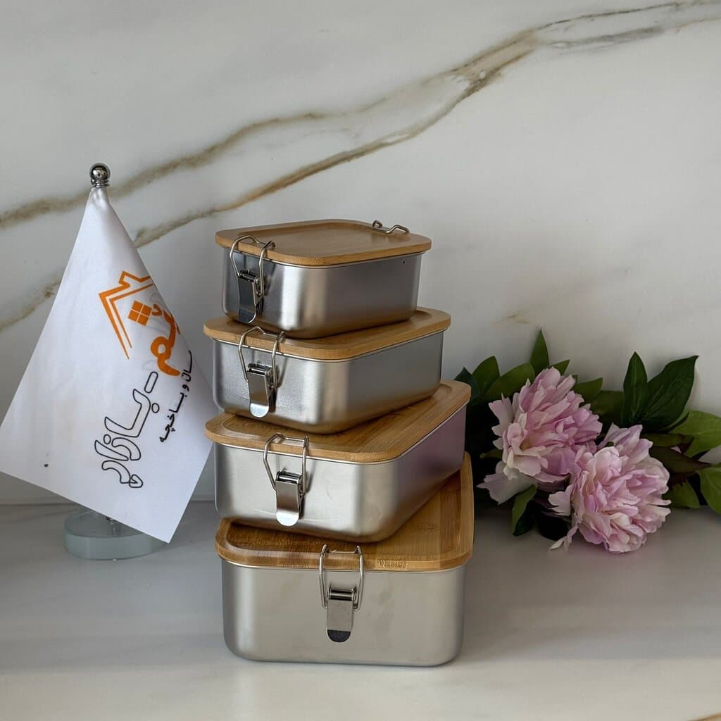 Stainless Steel Food Storage Container with Bamboo Lid 4