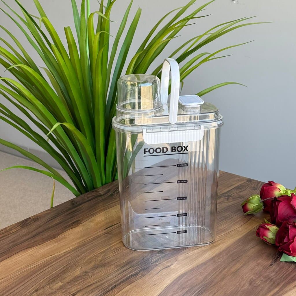 Storage Food Box With Measuring Cup 1