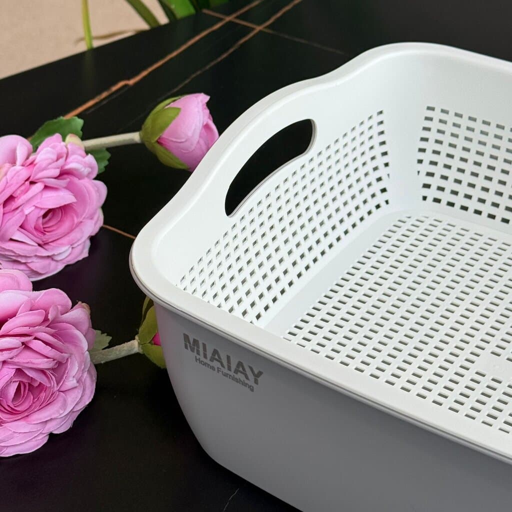 Double-Layer Plastic Drain Basket - Square 5