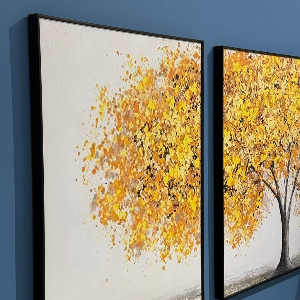 Golden Autumn Tree – Modern Wall Art Set (3 Pieces) 3