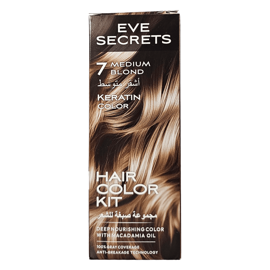 Eve Secrets Hair Color 7 – Medium Blonde 1