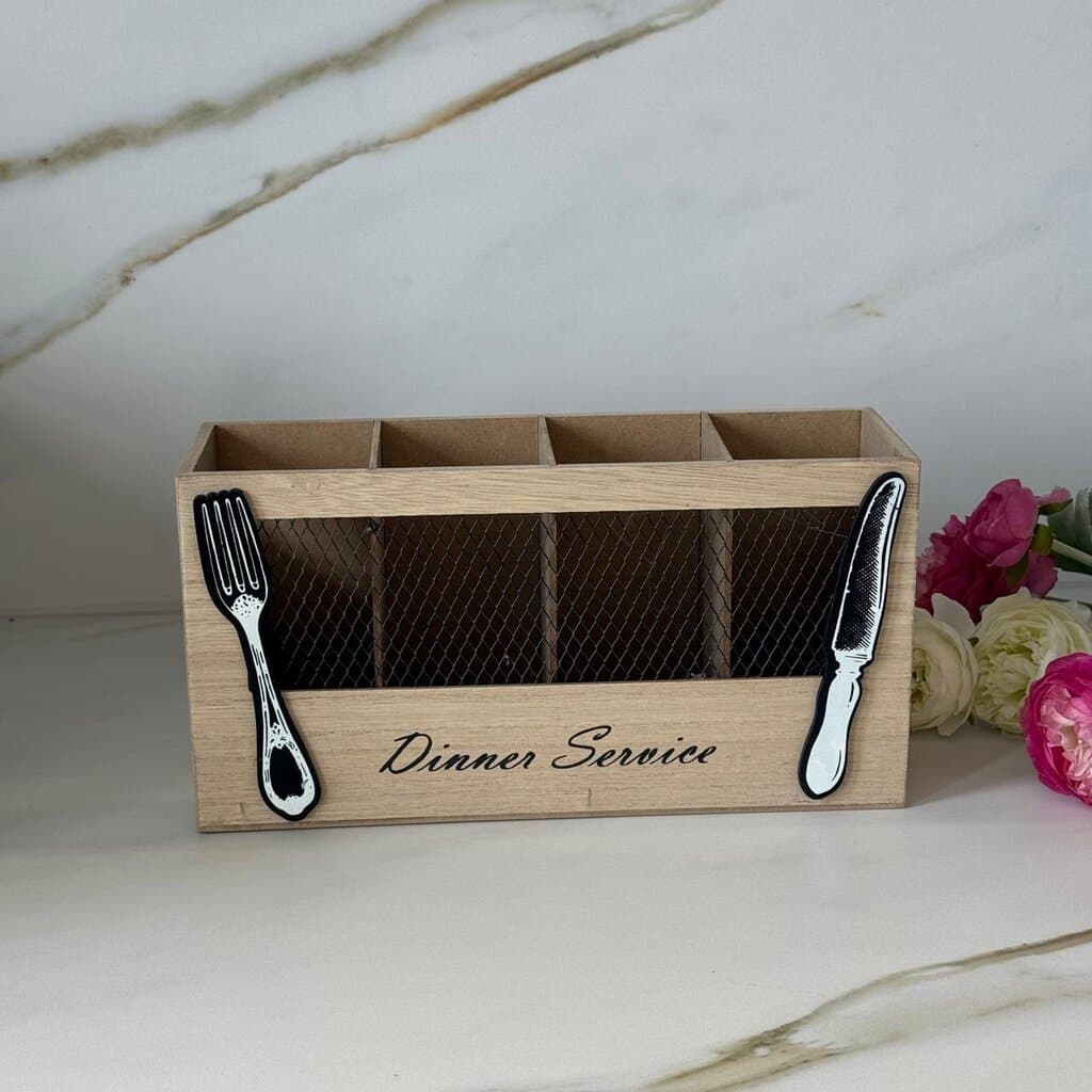 Wooden Cutlery Organizer – Utensil Holder 2