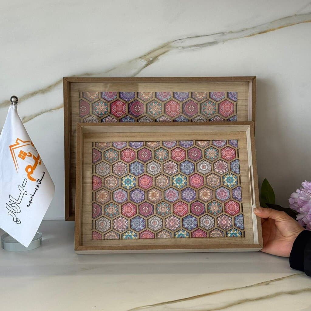 Luxury Wooden Serving Tray Set 1