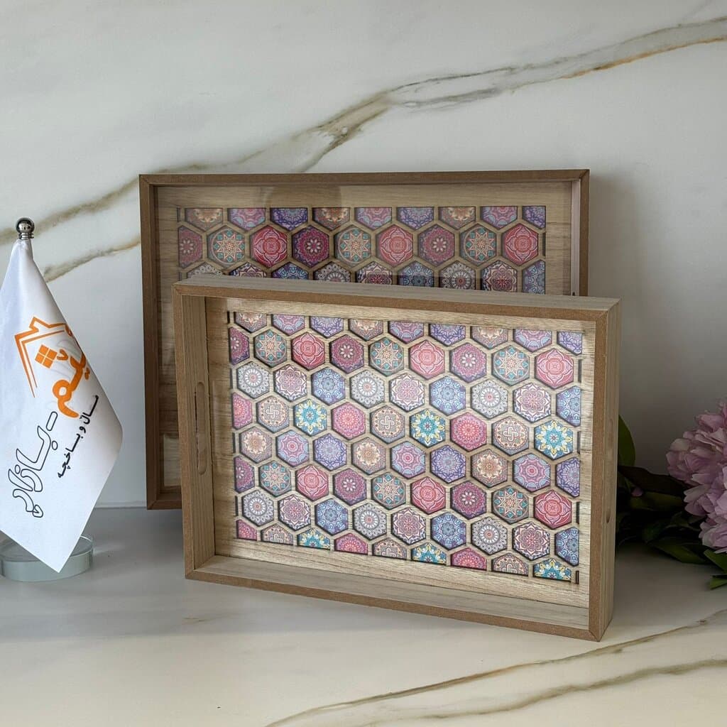 Luxury Wooden Serving Tray Set 3