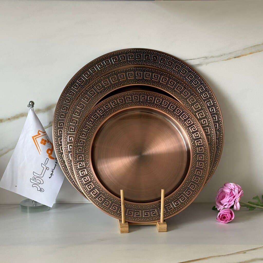 Elegant Metal Serving Tray (Gold / Bronze) 5
