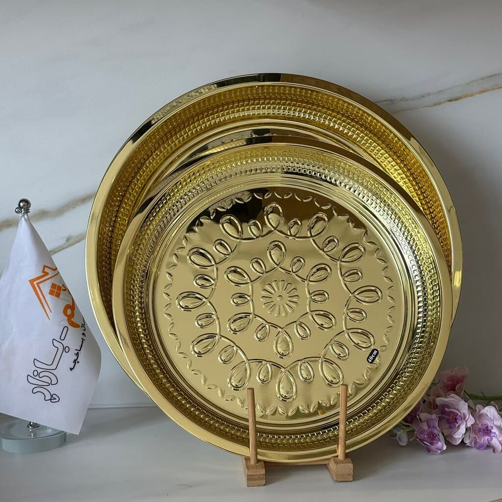 Decorative Metal Serving Tray (Gold / Silver / Bronze) 3