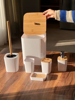 6 PCS Modern Bathroom Accessories Set — photo 3