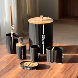 6 PCS Modern Bathroom Accessories Set — photo 8