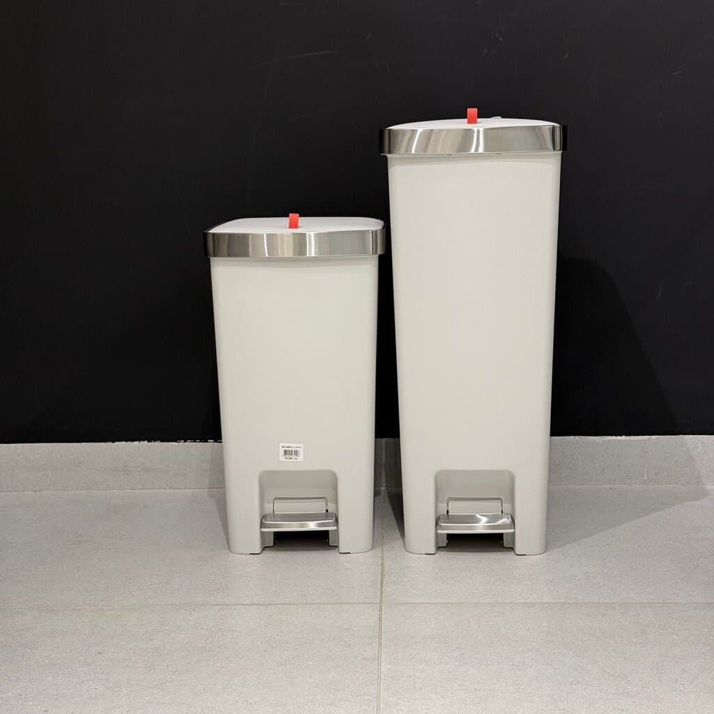 Slim Pedal Waste Bin With Wheels 1