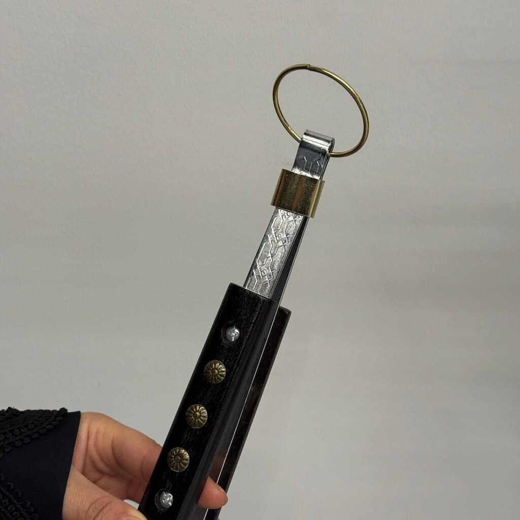 Premium Stainless Steel BBQ Fire Poker with Wooden Handle 5