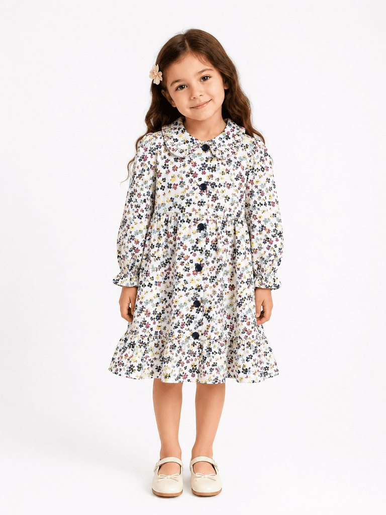 Anna Carino Girls' Elegant Pure Cotton White Dress - 2 years 1