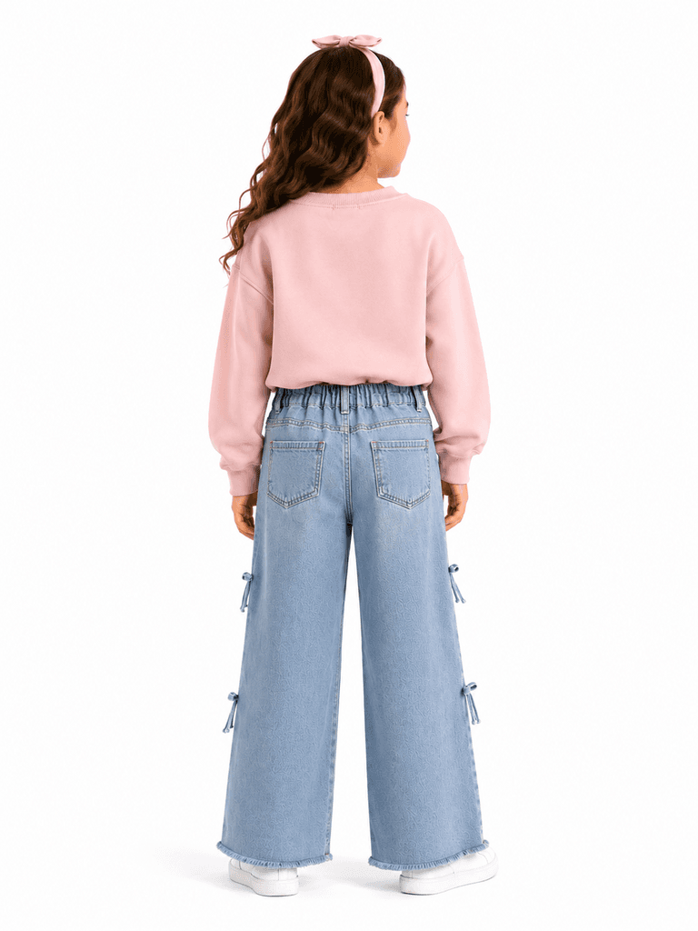 Pampal Premium Cotton Blouse and Pants Set for Girls - Light Pink (2 years) 2