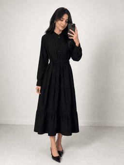 Kitata Women's Premium Cotton Dress - Black (S) — photo 1