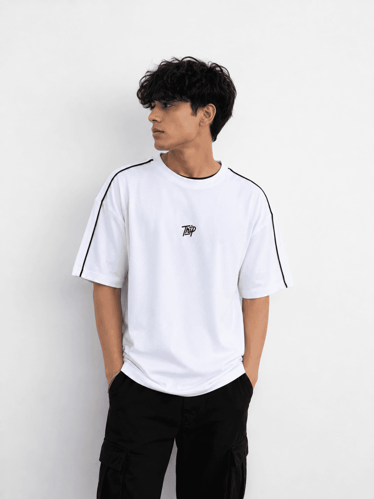Indigo Park Men's Classic Cotton T-Shirt - White (M) 1