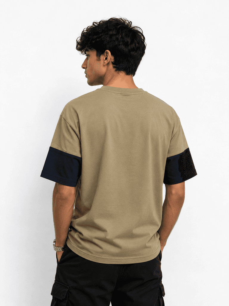 Indigo Park Men's Premium Cotton Classic Fit Everyday T-Shirt - Beige, M 2