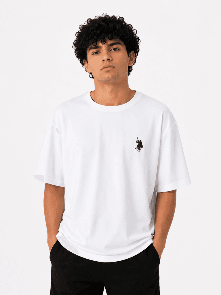 U.S. Polo Assn. Men's Classic Pure Cotton Crew Neck T-Shirt - White (M) 1