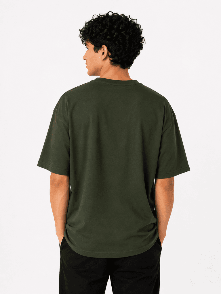 U.S. Polo Assn. Men's Classic Pure Cotton Crew Neck T-Shirt - Olive Green (M) 2