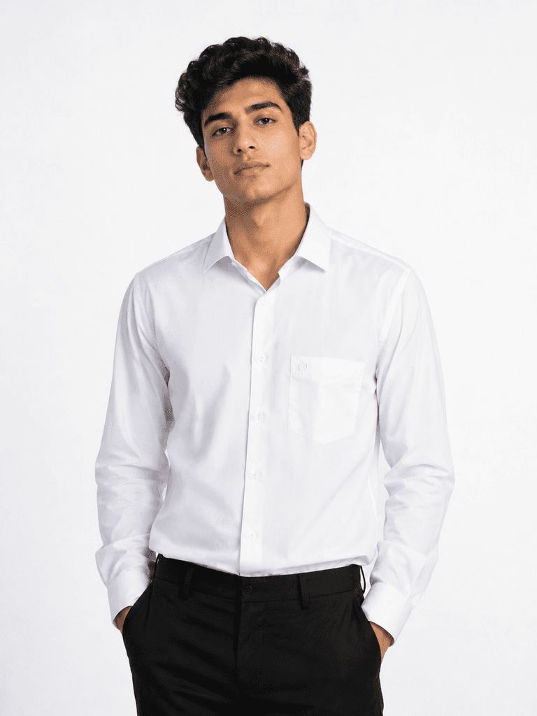 Daniel Zagros Men's Premium 100% Cotton Shirt - White (S) 1