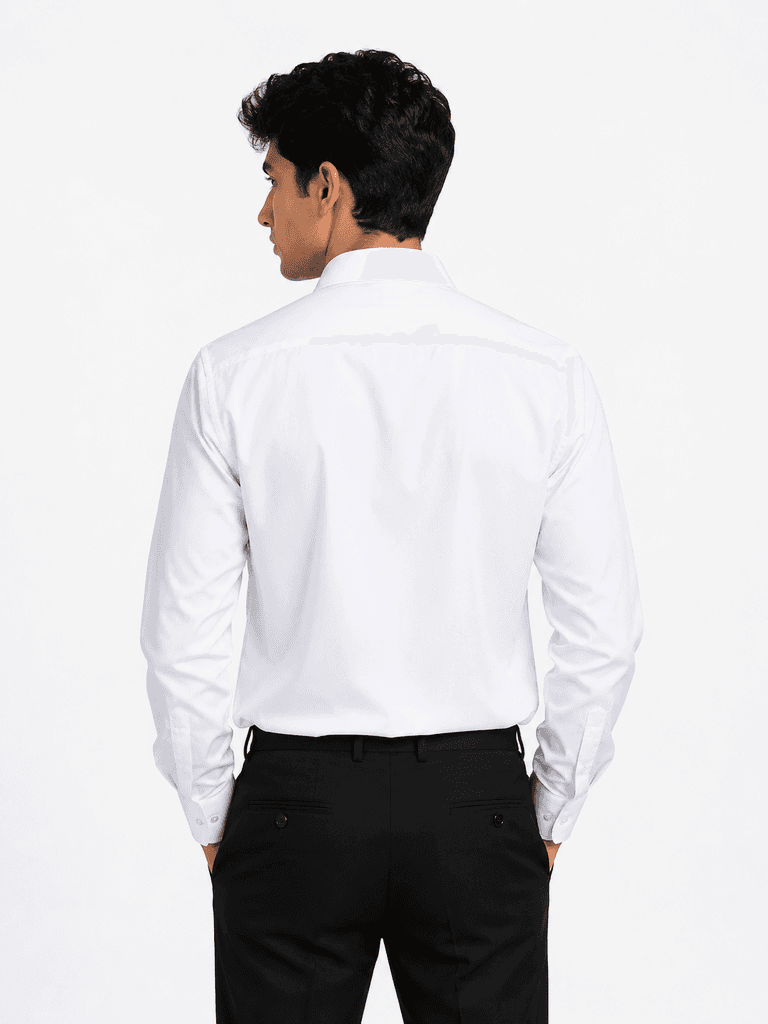Daniel Zagros Men's Premium 100% Cotton Shirt - White (S) 2