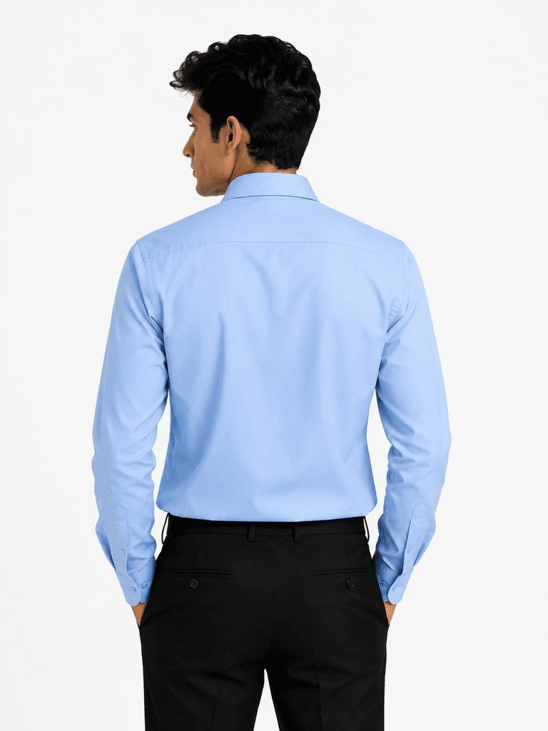 Daniel Zagros Men's Premium 100% Cotton Shirt - Blue (S) 2