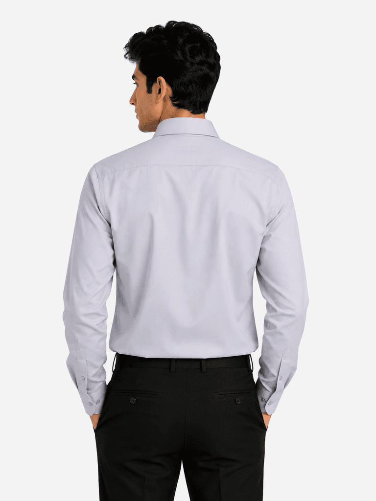 Daniel Zagros Men's Premium 100% Cotton Shirt - Light Gray (S) 2