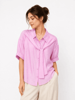 Reyon Women's Elegant Polyester Shirt - Pink (S) — photo 1