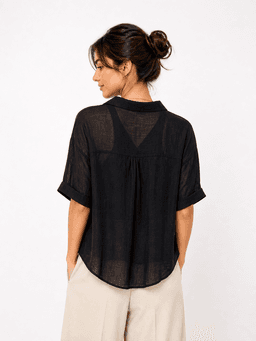 Reyon Women's Elegant Polyester Shirt - Black (S) — photo 2