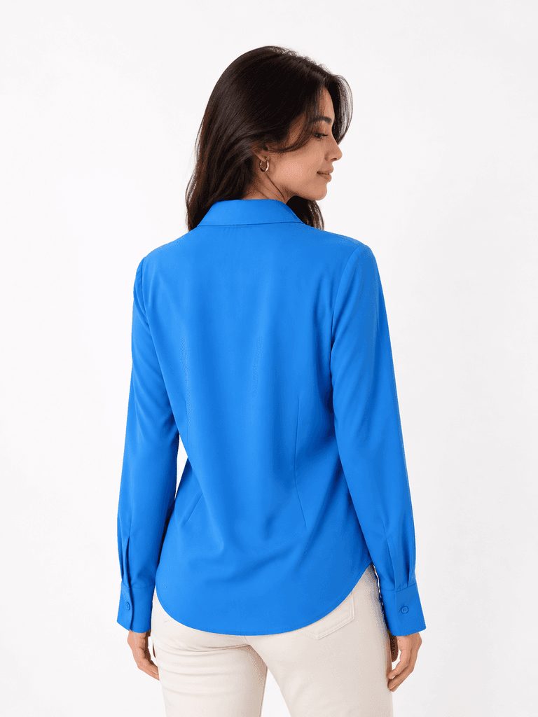 Reyon Women's Premium Cotton Shirt - Blue (S) 2