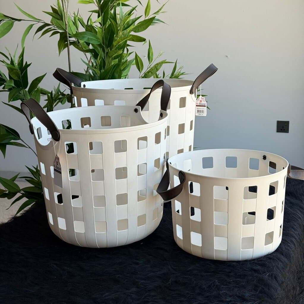 Multi-Purpose Round Storage Baskets With Handles 3