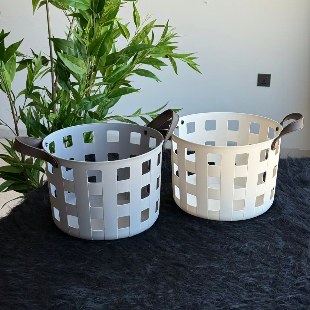 Multi-Purpose Round Storage Baskets With Handles 10
