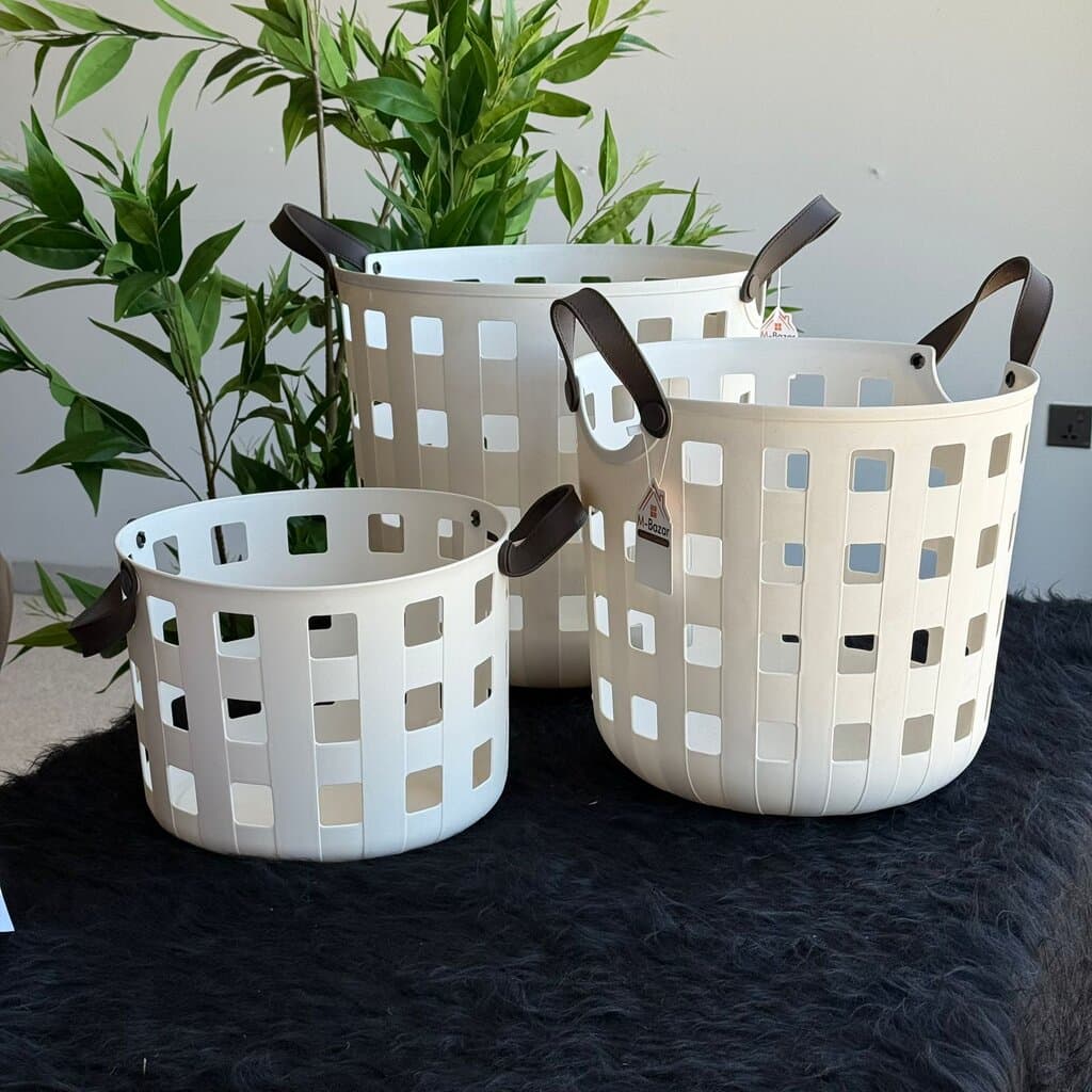 Multi-Purpose Round Storage Baskets With Handles 13