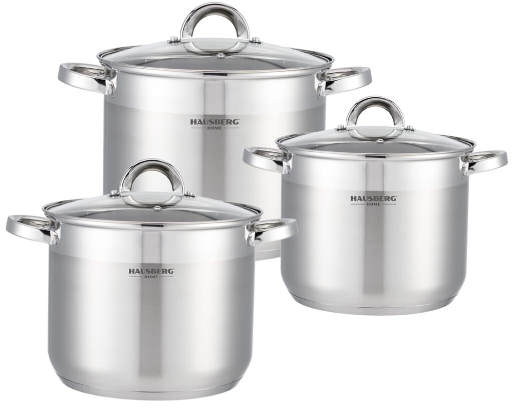 Hausberg STAINLESS STEEL DEEP CYLINDER POT SET 1