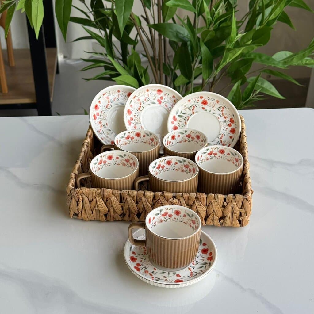Elegance Design Coffee Cup & Saucer Set 2