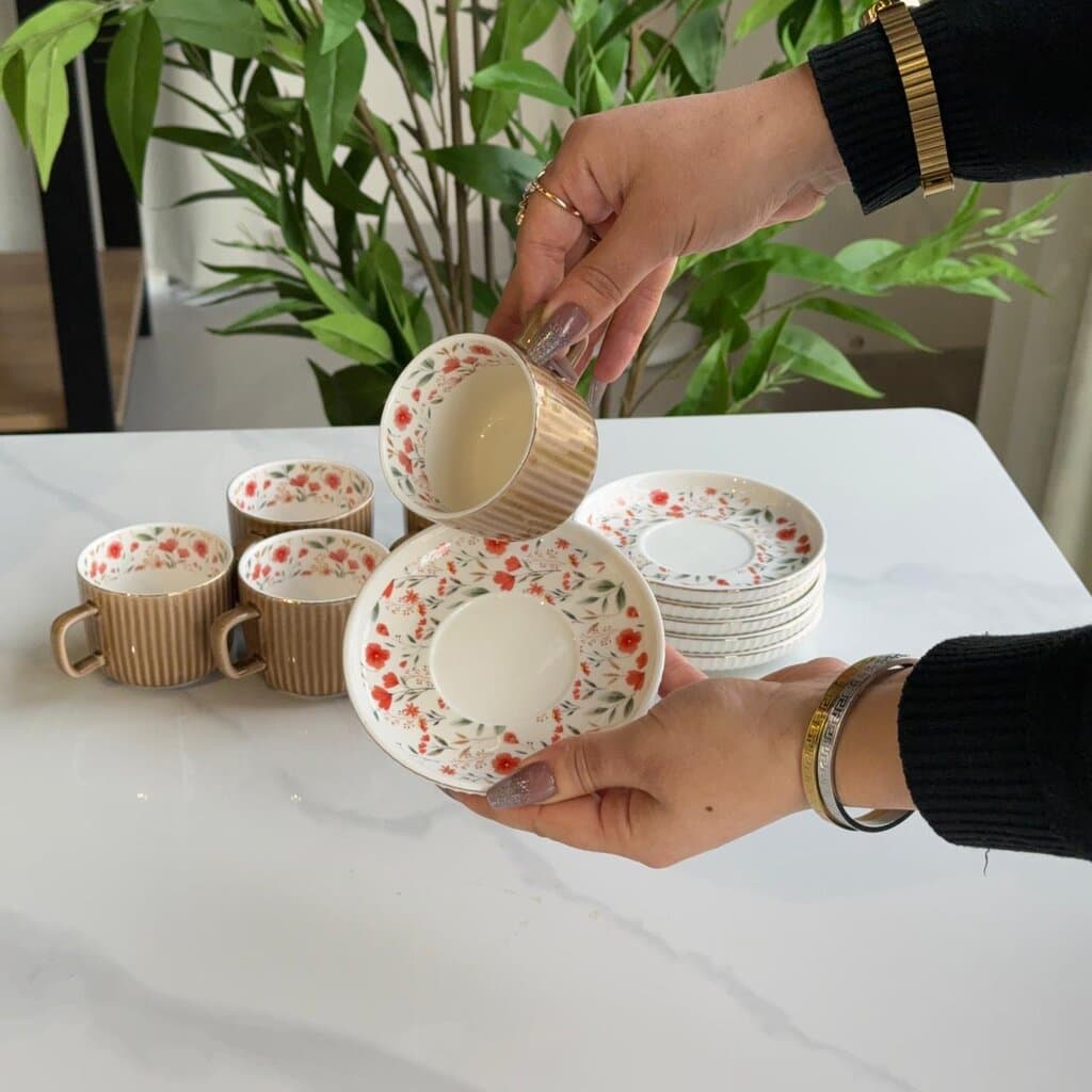 Elegance Design Coffee Cup & Saucer Set 5