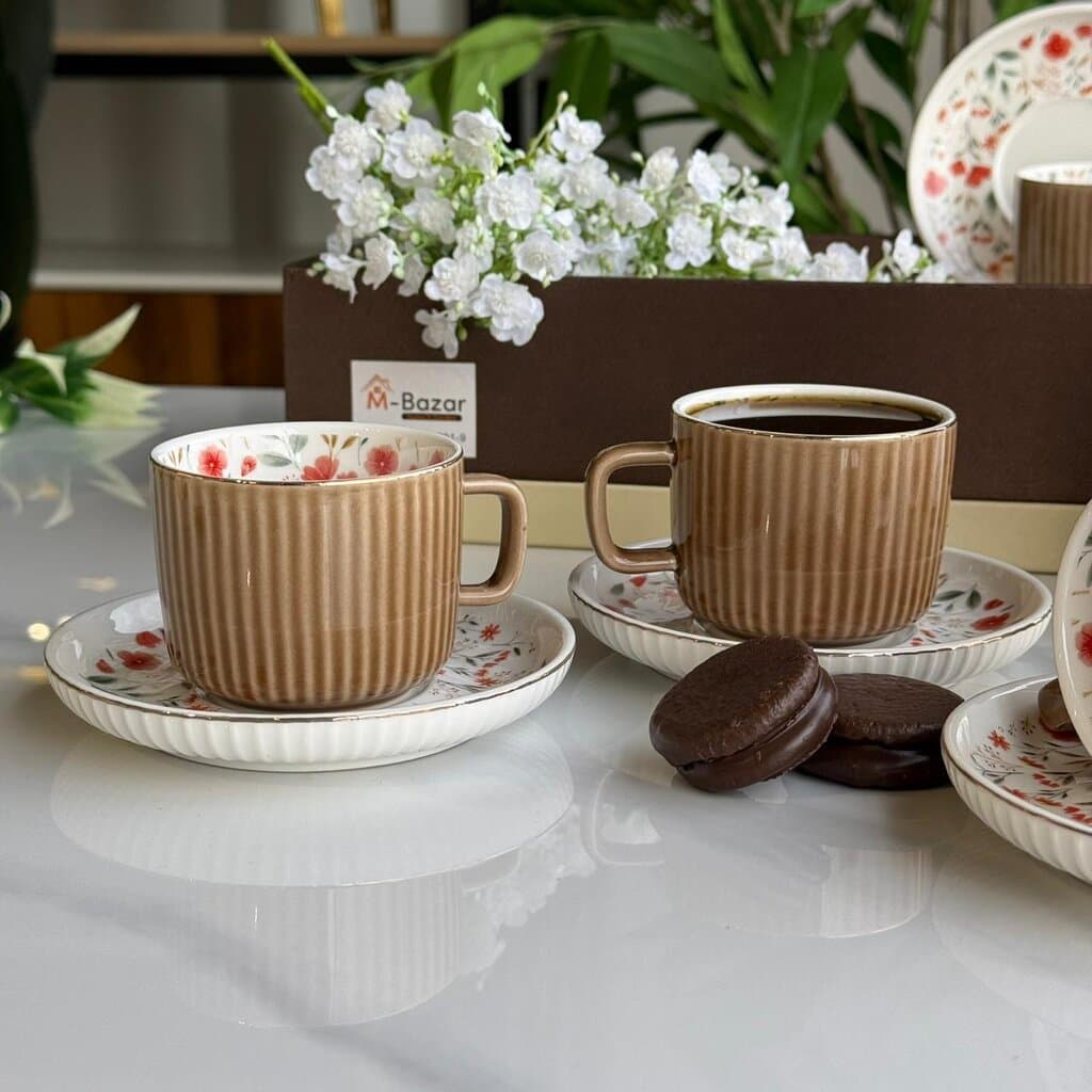 Elegance Design Coffee Cup & Saucer Set 10