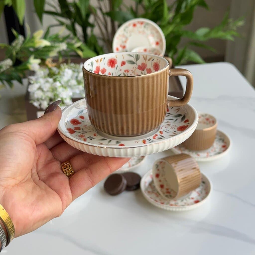 Elegance Design Coffee Cup & Saucer Set 14