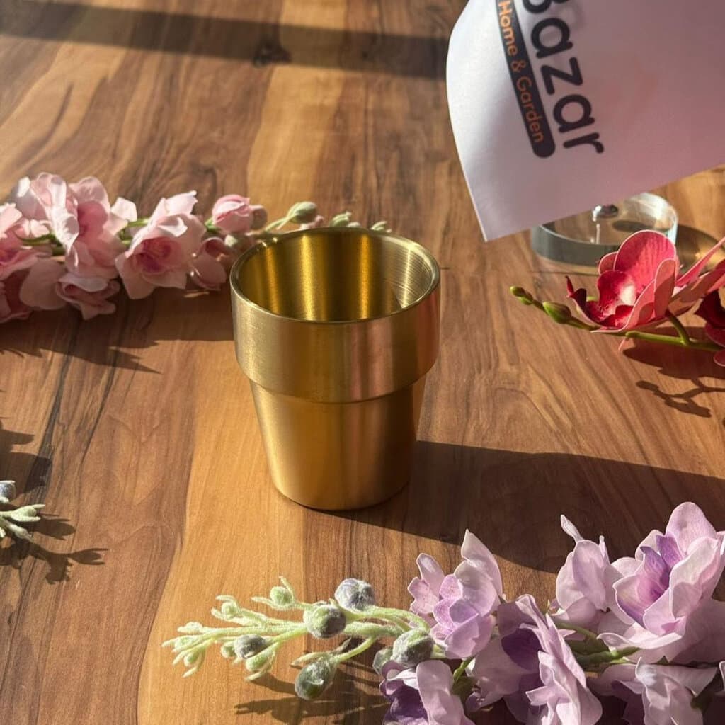 Vintage Luxe Gold Stainless Steel Drinking Glass 1