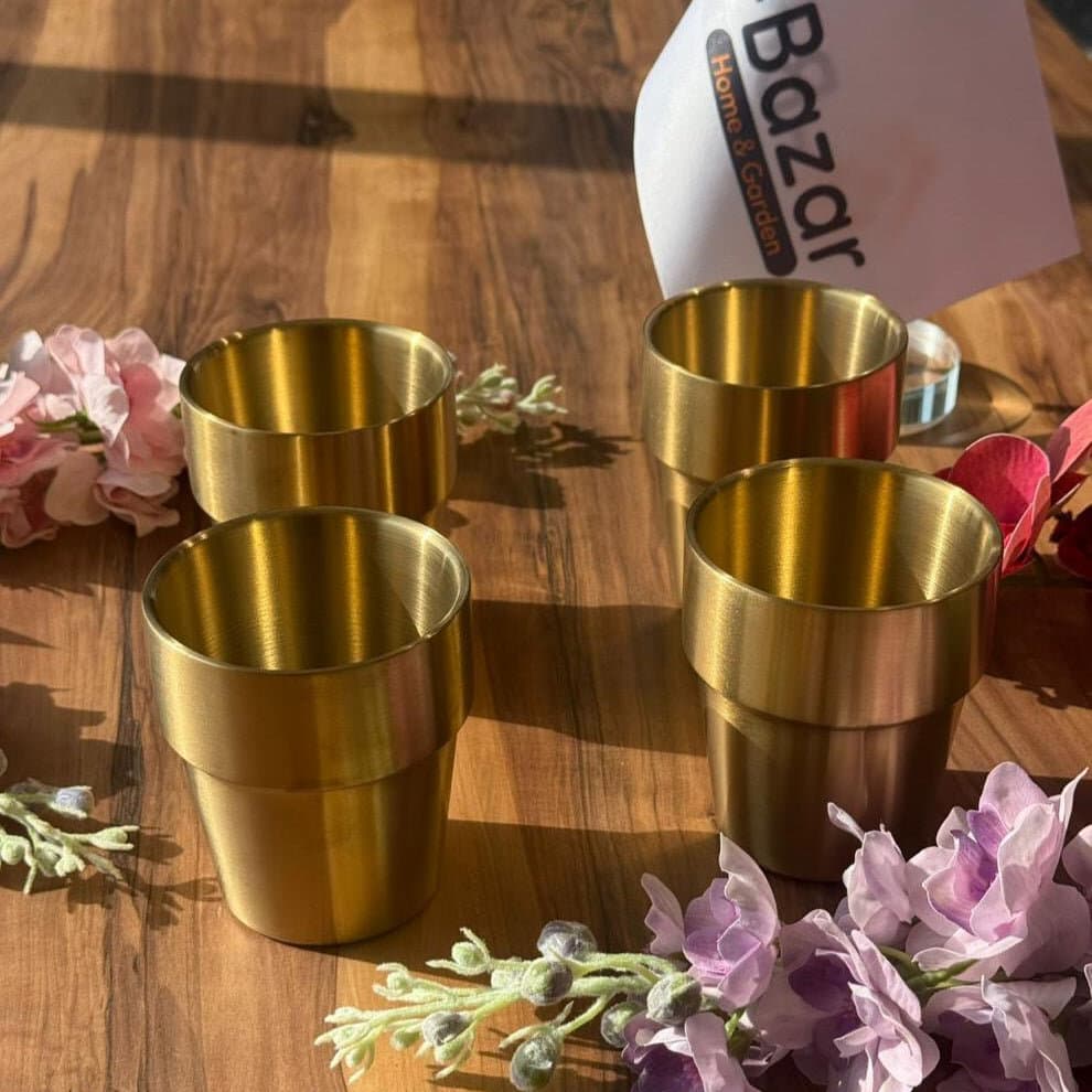 Vintage Luxe Gold Stainless Steel Drinking Glass 5