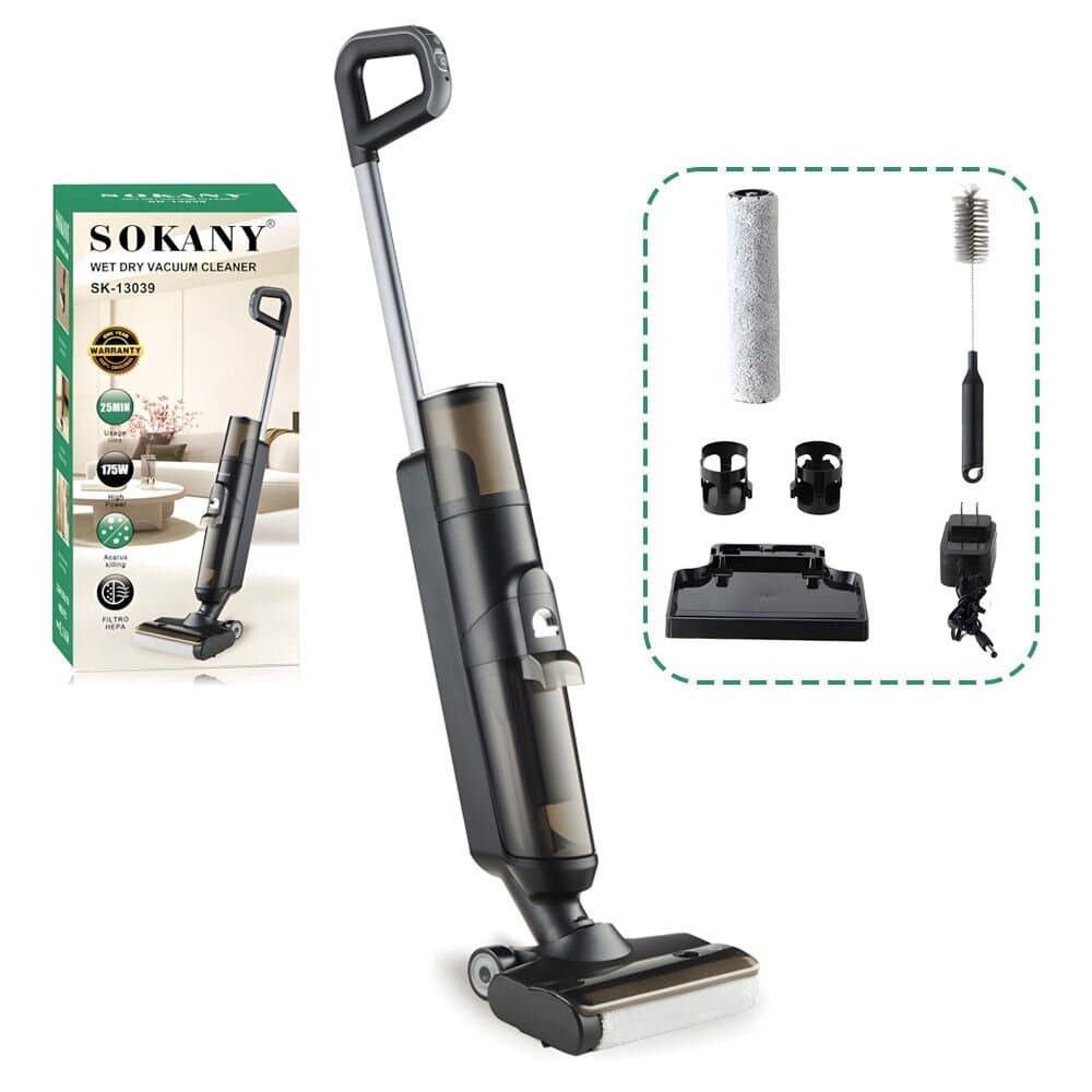 Sokany Wet Dry Vacuum Cleaner - SK-13039 (Black) 6