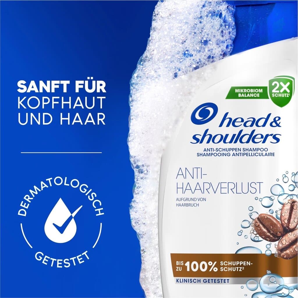 Head & Shoulders Anti-Hair Loss & Anti-Dandruff Shampoo - Strengthening Caffeine Formula, 300ml 5