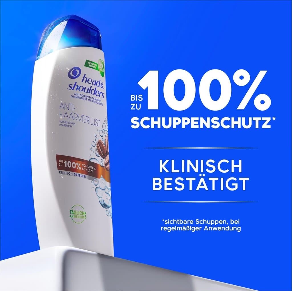 Head & Shoulders Anti-Hair Loss & Anti-Dandruff Shampoo - Strengthening Caffeine Formula, 300ml 2