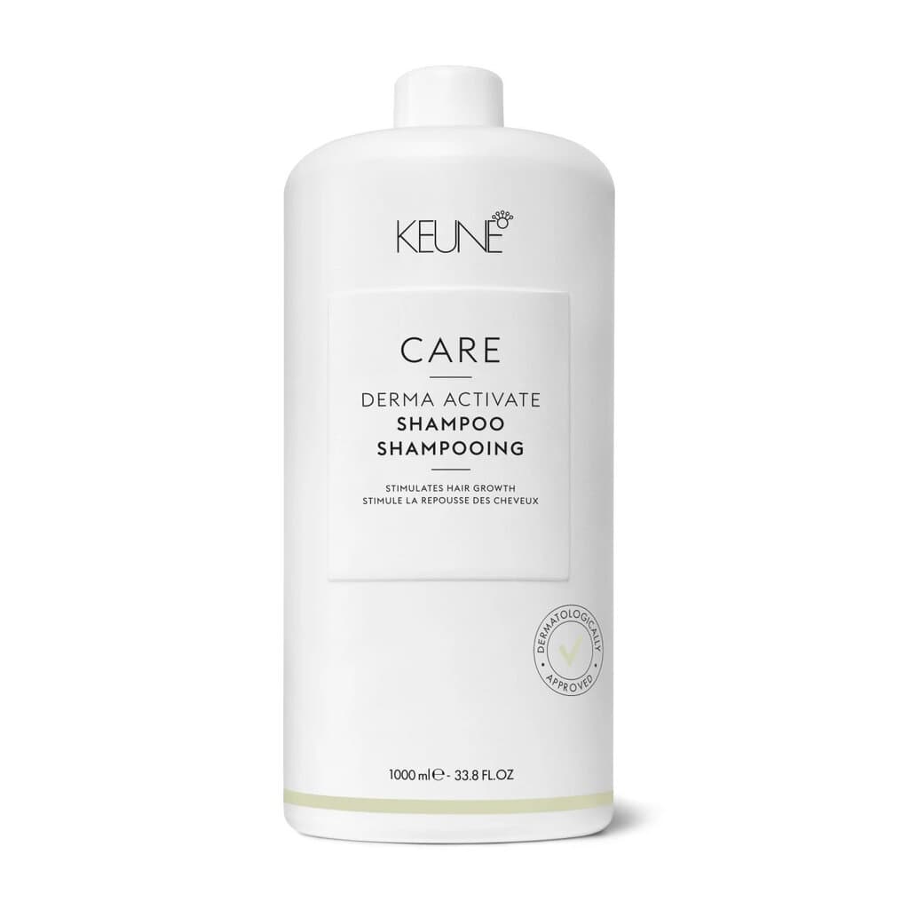 Keune Care Derma Activate Shampoo (1L) – Scalp Stimulating & Hair Thickening Formula - Light Green 1