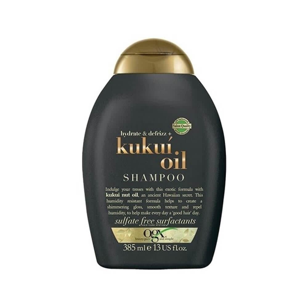 OGX Hydrating + Kukui Oil Shampoo, Anti-Frizz & High Shine Formula, 13 oz - Dark Gray 1