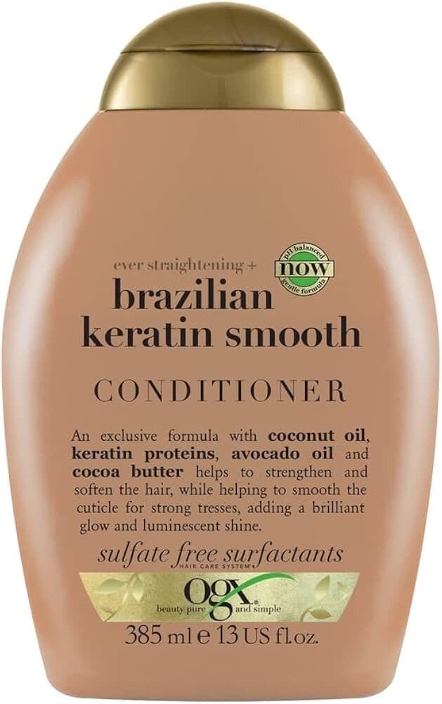 OGX Brazilian Keratin Therapy Hydrating Conditioner for Color Treated Hair, 13oz - Brown 1