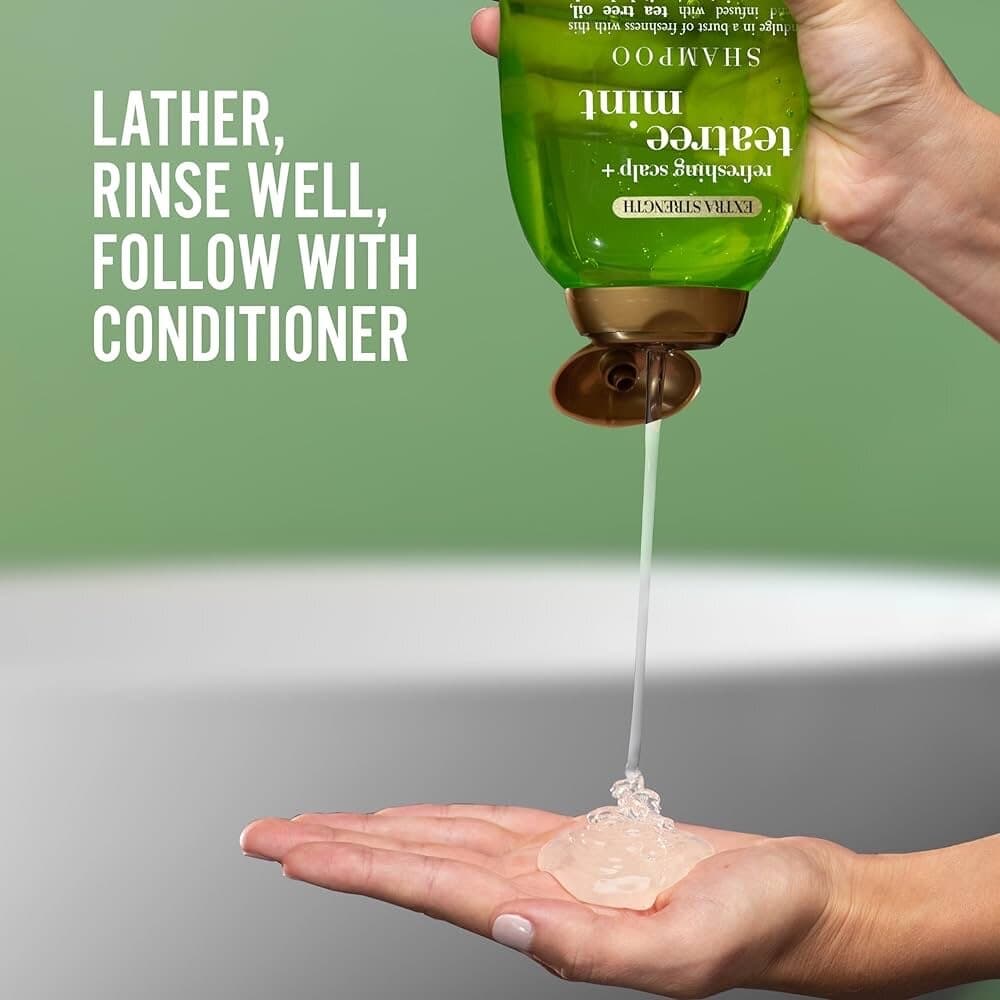 OGX Extra Strength Refreshing Scalp + Tea Tree Mint Shampoo - Green (13oz) 4