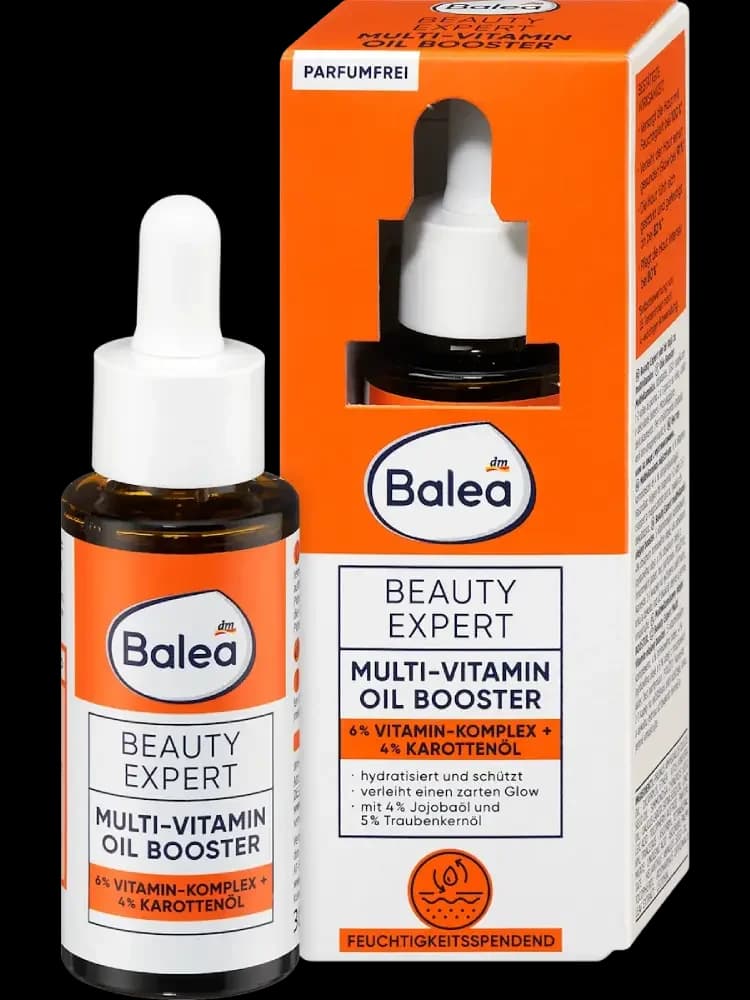 Balea Beauty Expert Multi-Vitamin Oil Booster 30ml - Orange Facial Serum for Radiant Skin — photo 2
