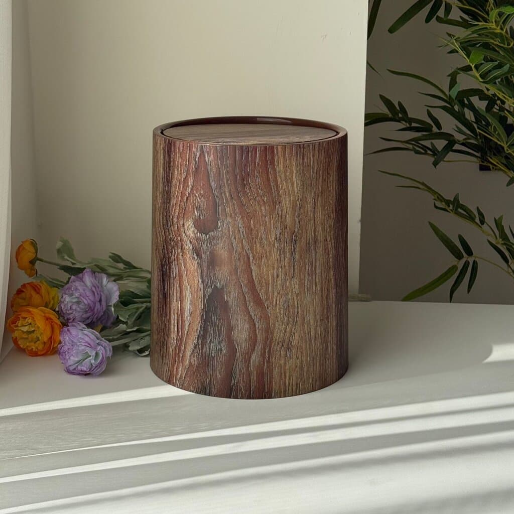 Modern Luxury Storage Bin With Lid (Wood Design) 1