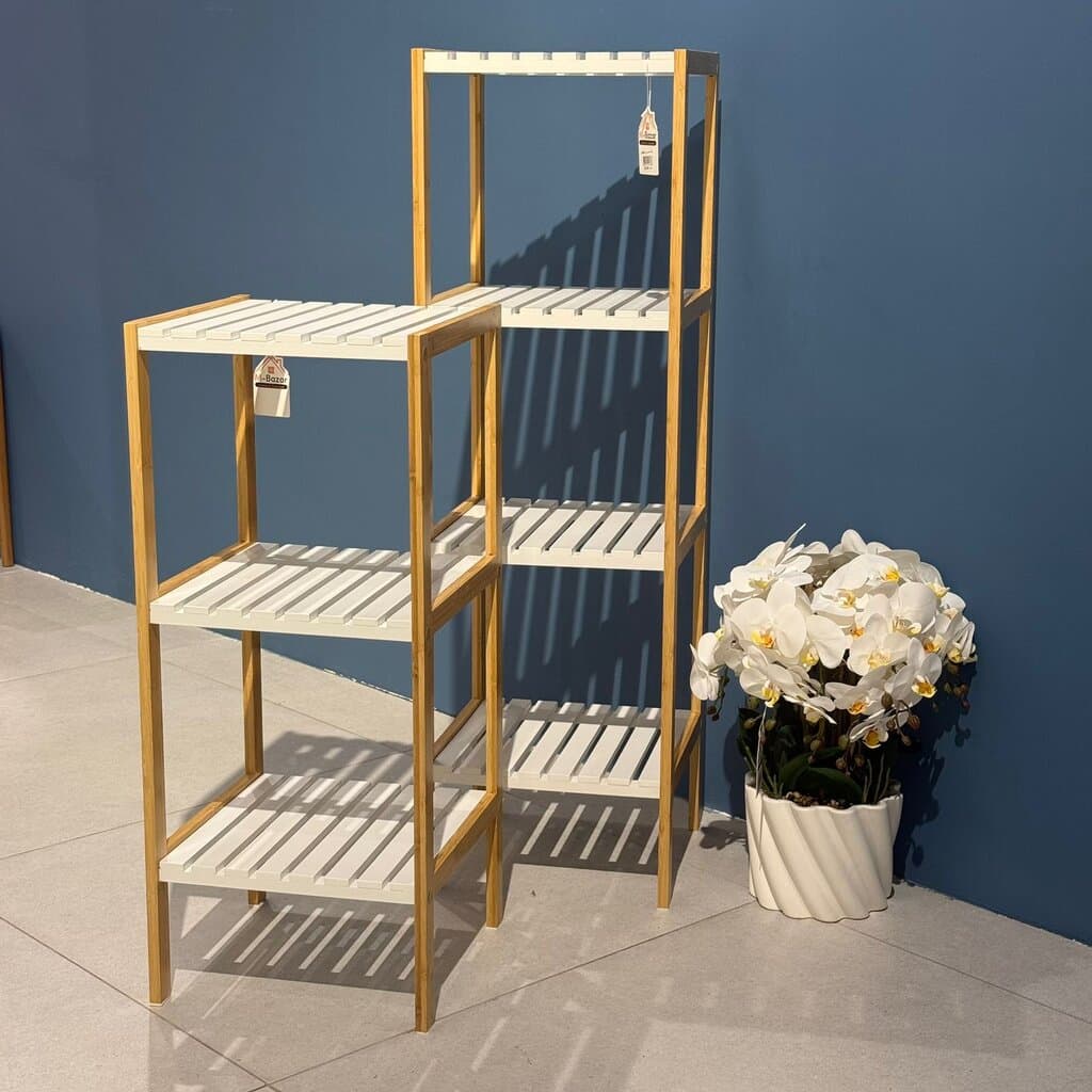 Modern Bamboo Multi-Tier Organizer Shelf – Stylish Storage Rack 3