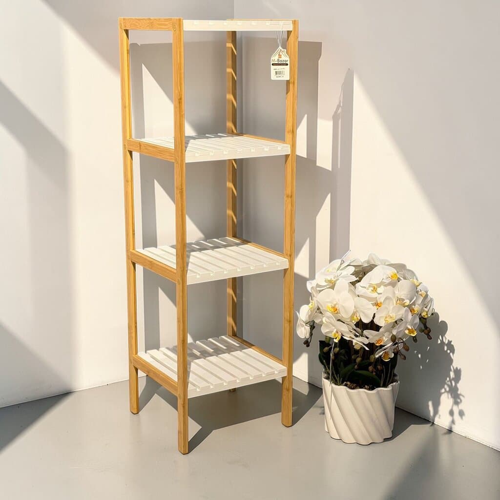 Modern Bamboo Multi-Tier Organizer Shelf – Stylish Storage Rack 4