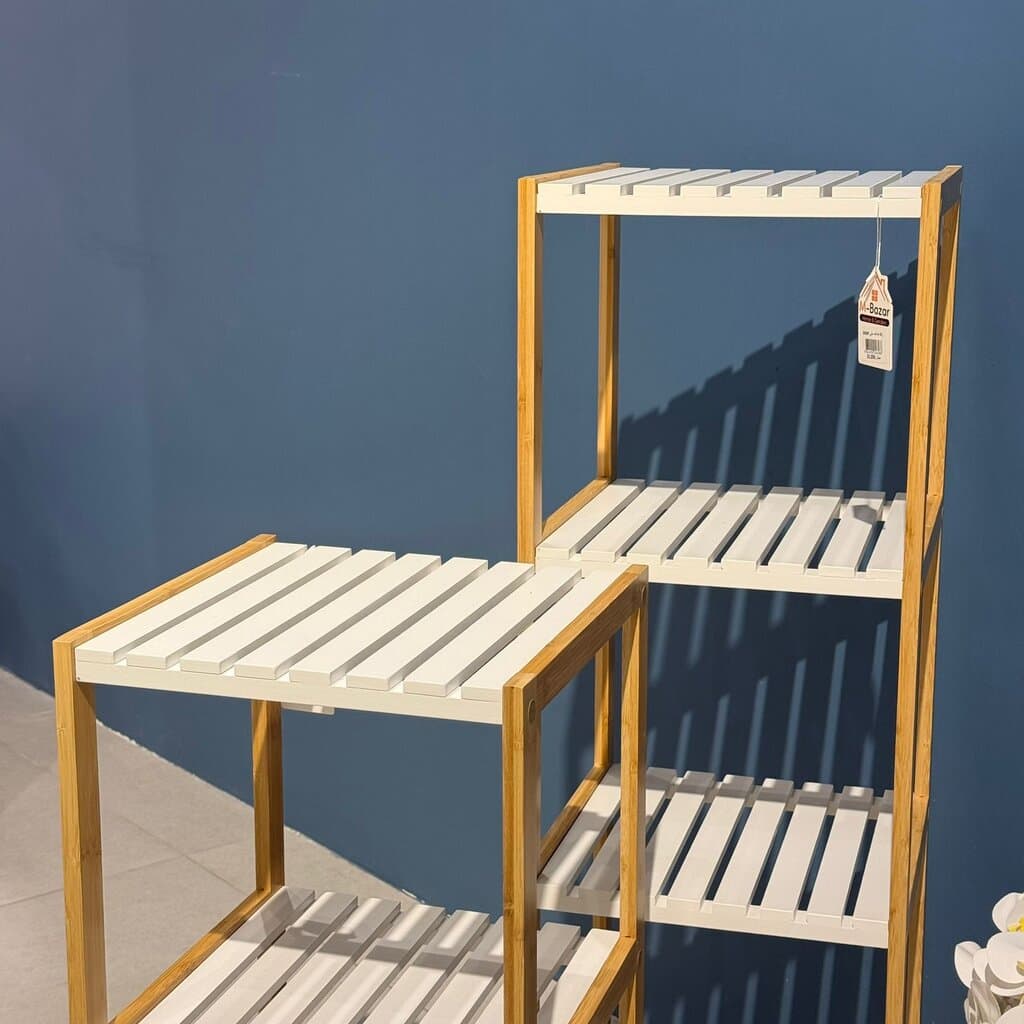 Modern Bamboo Multi-Tier Organizer Shelf – Stylish Storage Rack 11